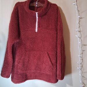 Adore Me Burgundy Plush Turtleneck Sweater